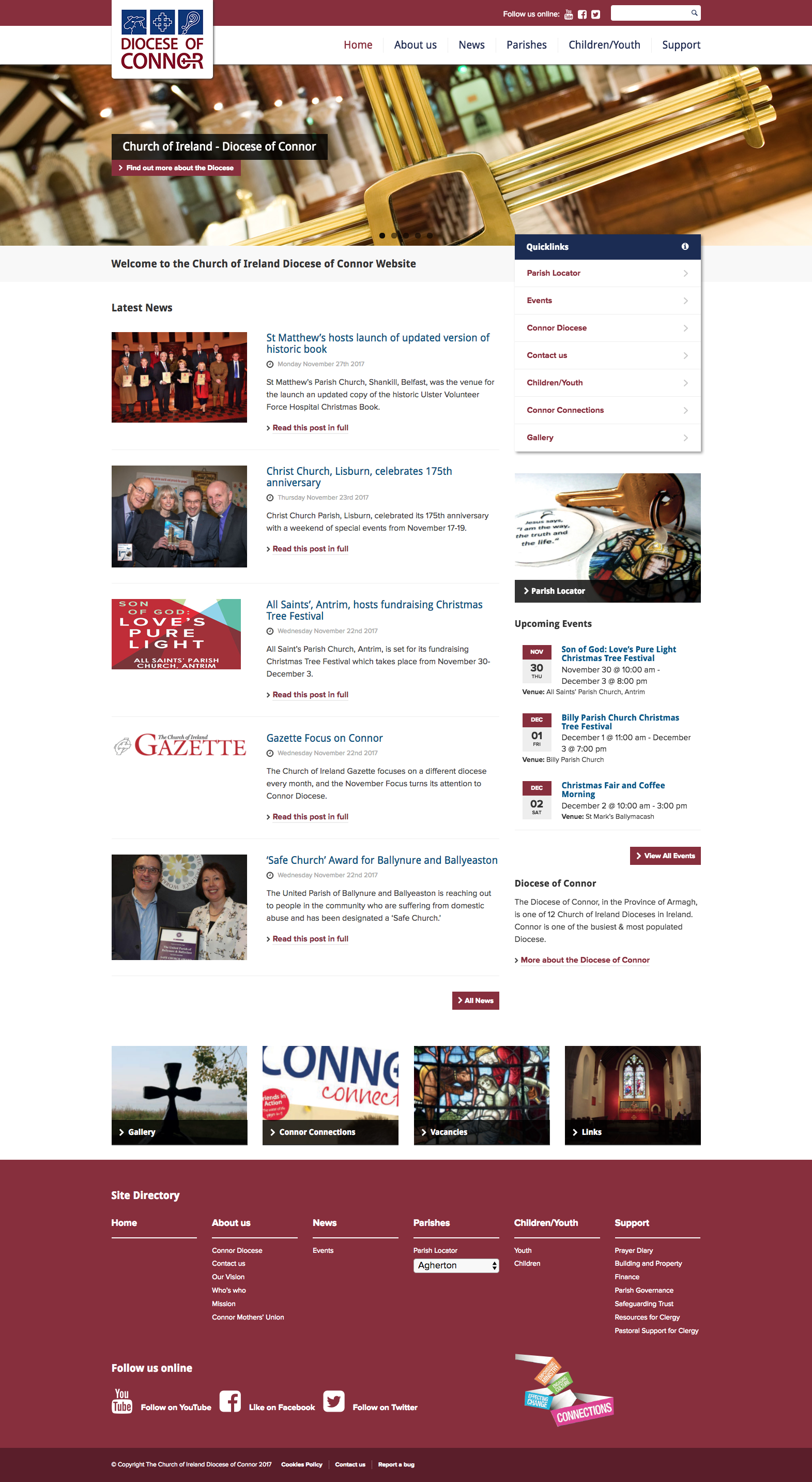 Diocese of Connor Homepage View