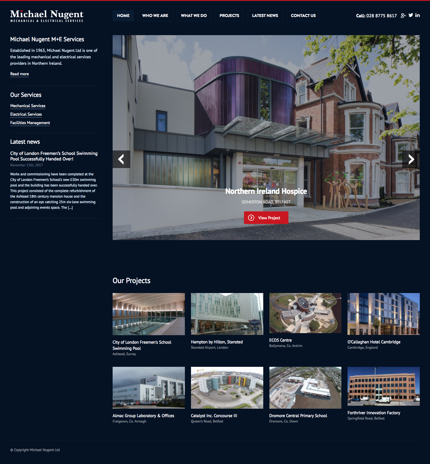 Michael Nugent Mechanical & Electrical Services Website