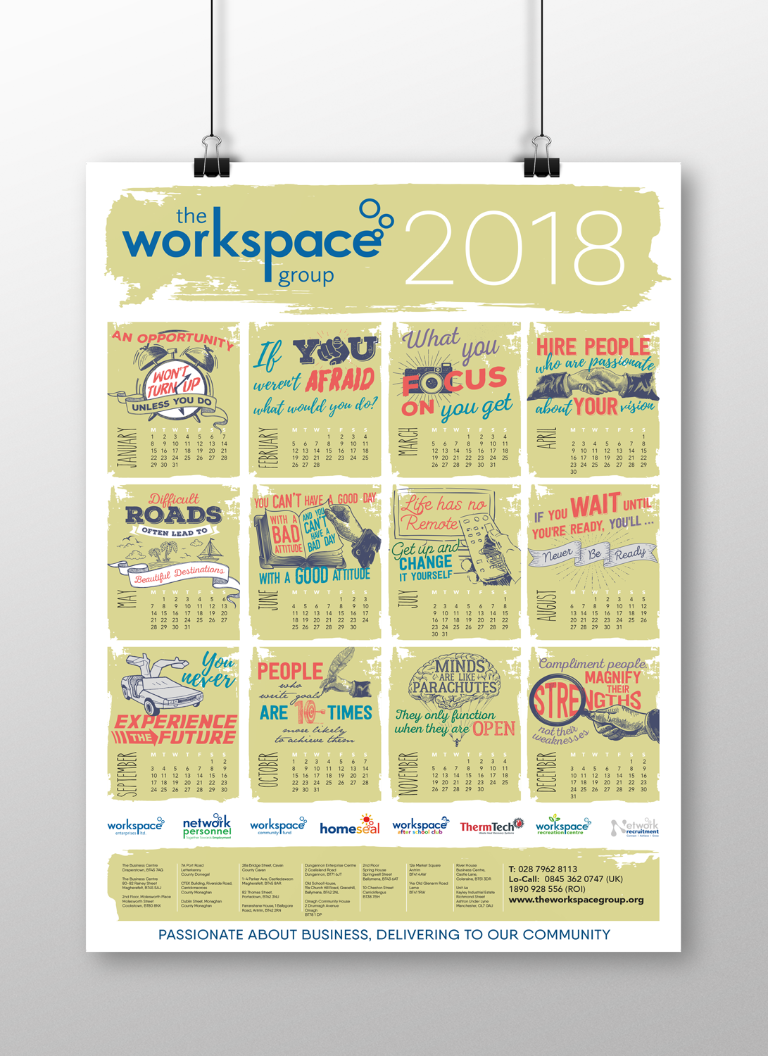 The Workspace Group - 2018 Calendar A2 Poster