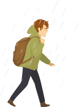 Walking in the rain